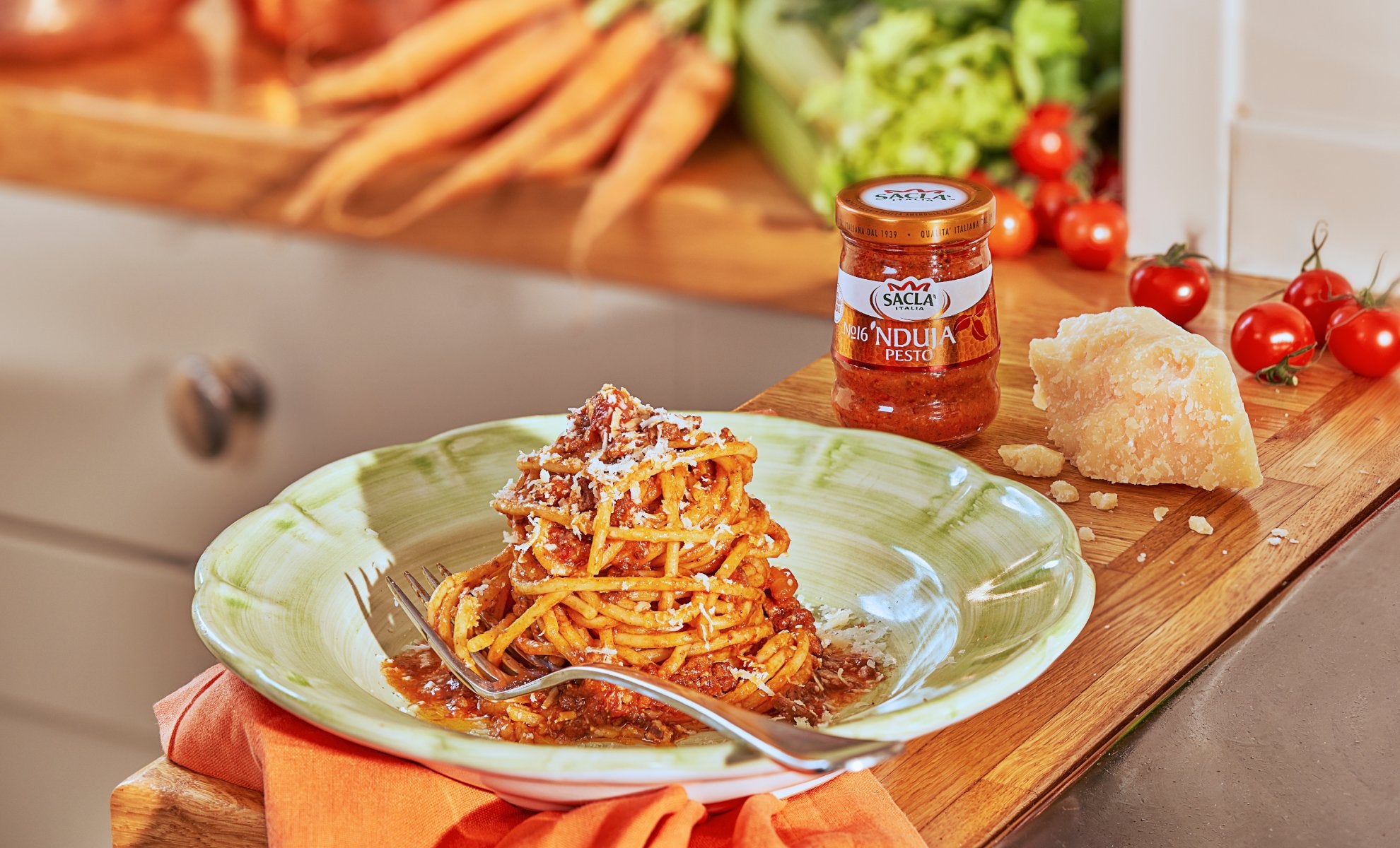 Gennaro Contaldo's 'Nduja Pesto Bolognese Recipe | Sacla'