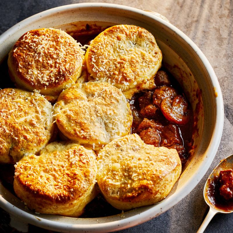 Barbera Beef Cobbler