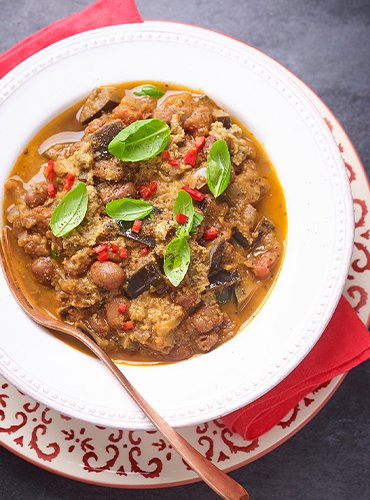 Aubergine Pesto Stew recipe