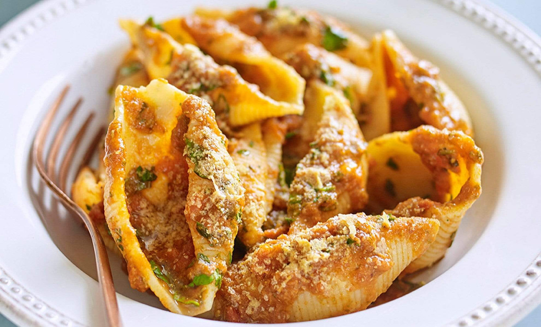 Conchiglie with Pesto Pomodoro