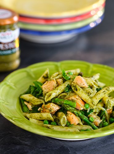 Pesto Salmon Primavera