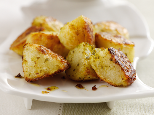 Basil Pesto Roast Potatoes