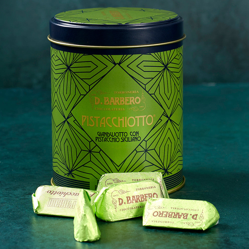 Pistachio Gianduiotti Tin 150g by Barbero