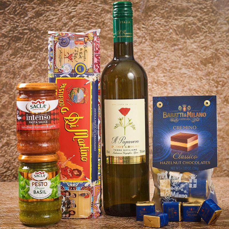 Italian Supper Gift Box with Pinot Grigio