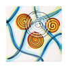 Ceramic Tile 20cm by Sol'Art with Blue Lines